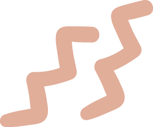 Two parallel, thick, zigzag lines in a light brown color on a plain background.