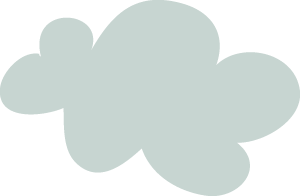 A simple, light gray cloud shape with soft, rounded edges on a transparent background.