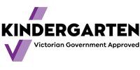 Logo featuring a purple checkmark and the word "Kindergarten" in black text, with the tagline "Tools for extraordinary play" underneath.